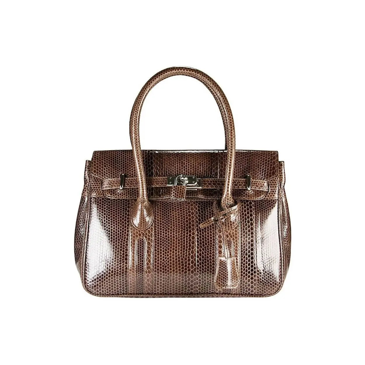 Snake Leather brown color Ladies Handbag by DeLeo One